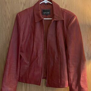 Adler Collection Red Leather Jacket size M